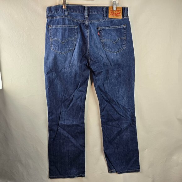 Levi's 514 Jeans Mens 38x30 Blue Denim Dark Wash Straight Fit Casual Normcore - Picture 5 of 11